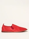 Marsèll Strasacco Slippers In Dry Milled Leather In Strawberry