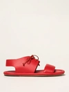 MARSÈLL CORNICE SANDALS IN DRY MILLED LEATHER,C66052110