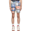 RHUDE SSENSE EXCLUSIVE MULTICOLOR LICENSE PLATE SHORTS