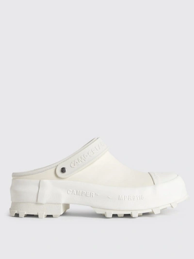 Camperlab Traktori  Leather Sabots In White