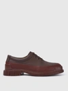 Camper Pix  Laceup Shoe In Calfskin In Multicolor