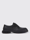 Camper Pix Lace Up Shoes In Black Leather In Black