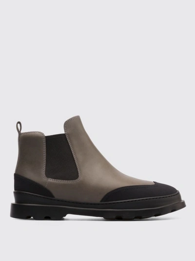 Camper Brutus  Leather Ankle Boots In Bunt