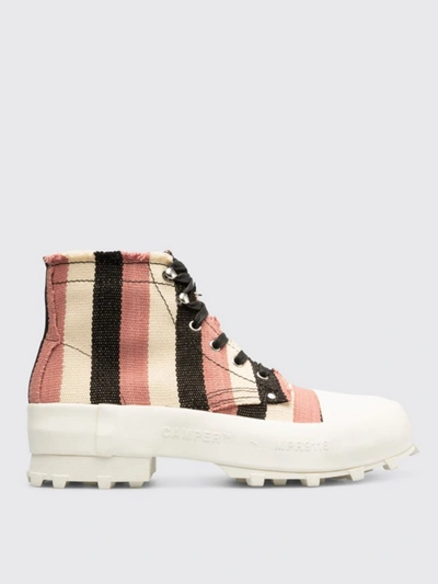 Camperlab Traktori Striped Ankle Boots In Bunt