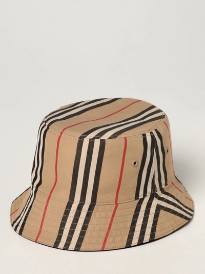 Burberry Cotton Bucket Hat In Beige