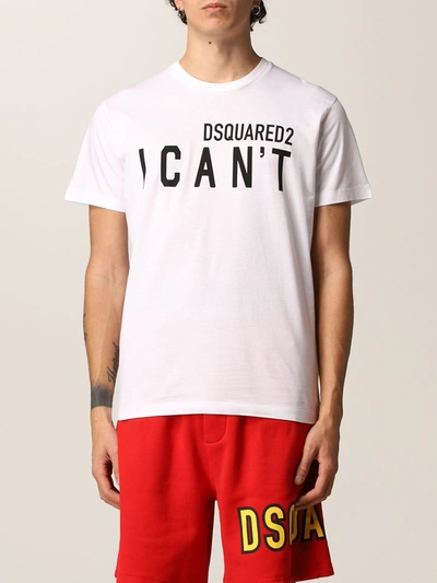 Dsquared2 Cotton T-shirt With Logo In White