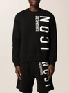 Dsquared2 Printed Logo Sweatshirt In Black
