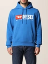 Diesel Sweatshirt S-ginn-hood-div  With Logo In Royal Blue
