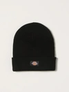 Dickies Mens Black Gibsland Logo-patch Knitted Beanie Hat In Schwarz