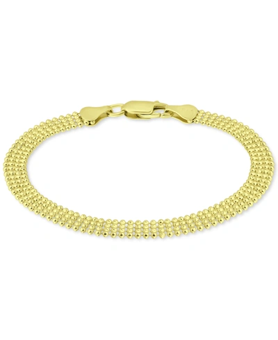 Giani Bernini Four Row Bead Chain Bracelet In 18k Gold-plated Sterling Silver, Created For Macy's In Gold Over Silver