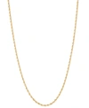 Macy's Rope Link 18" Chain Necklace In 10k Gold In Gold