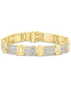 Macy's Men's Diamond Link Bracelet (3 Ct. T.w.) In 10k Gold In Gold