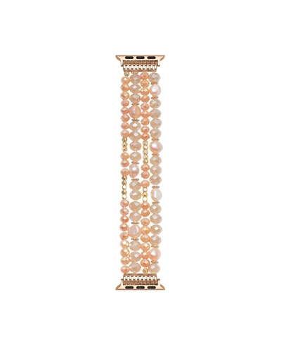 Posh Tech Demi Rose Gold Plated Beaded Bracelet Band For Apple Watch, 38mm-40mm