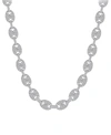 Macy's Men's Diamond Mariner Puff Link 24" Chain Necklace (15-3/4 Ct. T.w.) In 10k White Gold In White Gold