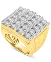 Macy's Men's Diamond Vertical Cluster Ring (7 Ct. T.w.) In 10k Gold In Gold