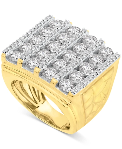 Macy's Men's Diamond Vertical Cluster Ring (7 Ct. T.w.) In 10k Gold