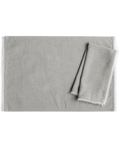 Lenox French Perle 19" X 19" Napkin In Dove Gray