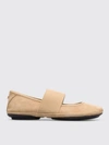 Camper Right  Ballerinas In Nubuck In Beige
