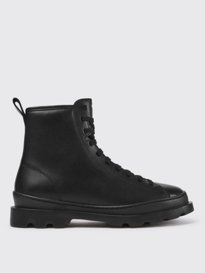 Camper Brutus  Ankle Boots In Calfskin In Schwarz