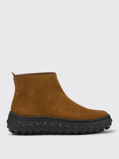 Camper Ground Ankle Booties In Brown