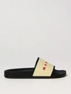 Marni Stretch Slides With Logo In White