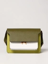 Marni Trunk Multi-pocket Leather Crossbody Bag In Green