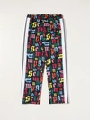 Palm Angels Boys Multi Kids Logo-print Woven Jogging Bottoms 4-12 Years 12 Years In Black