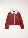 Chloé Stretch-cotton Corduroy Jacket In Salmon