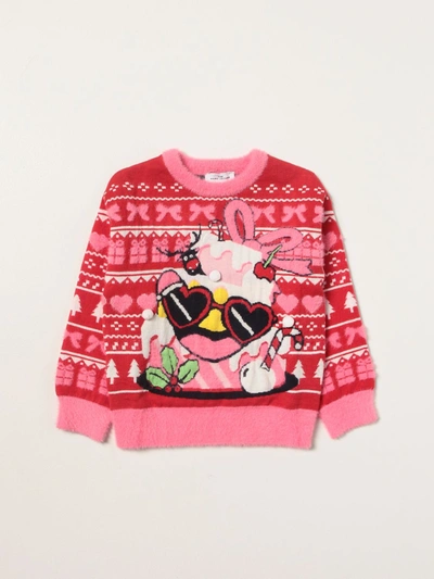 Little Marc Jacobs Kids' Pullover Rosso The Xmas Jumper In Maglia In Red