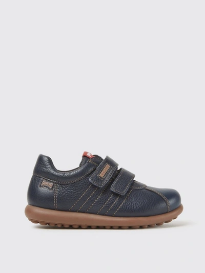 Camper Kids' Pelotas  Sneakers In Calfskin In Blue