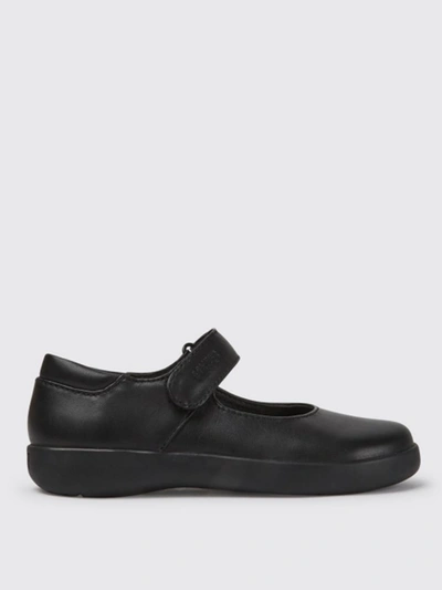 Camper Kids' Spiral Comet  Ballerina In Calfskin In Black