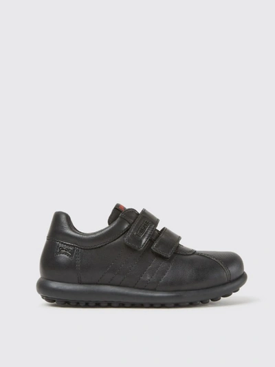 Camper Kids' Pelotas  Sneakers In Calfskin In Black