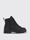Camper Brutus  Ankle Boot In Calfskin In Black