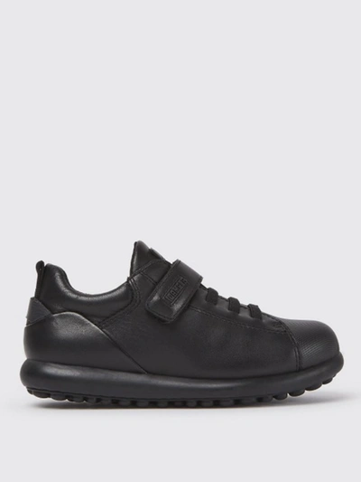 Camper Kids' Pelotas  Sneakers In Calfskin In Black