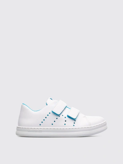 Camper Kids' Runner  Sneakers In Fullgrain Calfskin In White