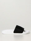 Dolce & Gabbana Kids' Slide Sandals In Leather In Black