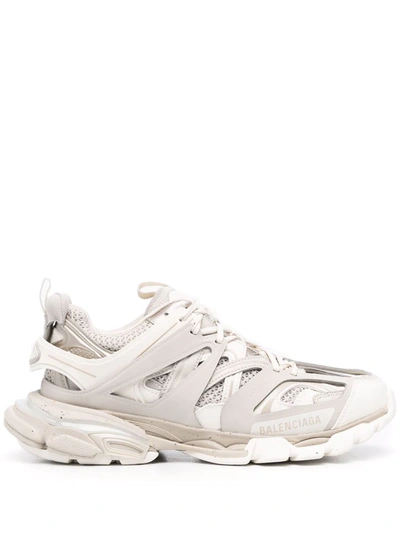 Balenciaga Track Logo-detailed Recycled Mesh And Rubber Sneakers In Neutrals
