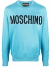 Moschino Logo-print Sweatshirt In Blau