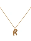 Loveness Lee R Alphabet Necklace In Gold