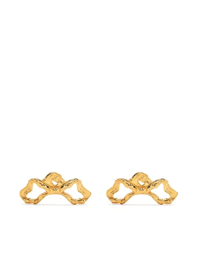 Natia X Lako Bow Earrings In Gold