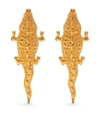 Natia X Lako Crocodile Earrings In Gold