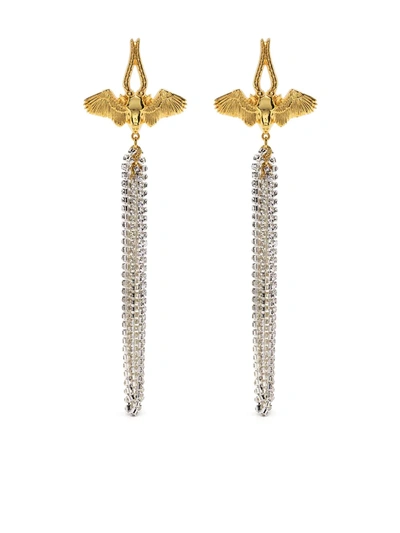 Natia X Lako Bull Crystal-embellished Earrings In Gold