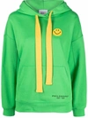 Philosophy Di Lorenzo Serafini Smiley Face-print Pullover Hoodie In Grün