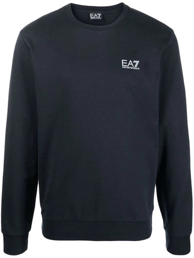 Ea7 Logo-print Sweatshirt In Blau