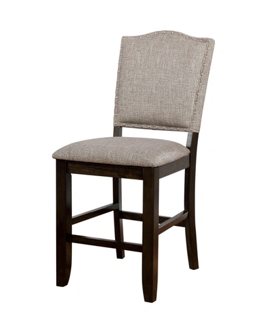 Furniture Of America Numara Dark Walnut Pub Chair (set Of 2) In Dark Brown