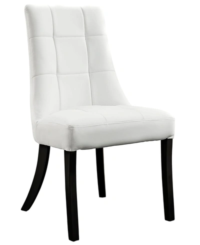 Modway Noblesse Dining Vinyl Side Chair In White