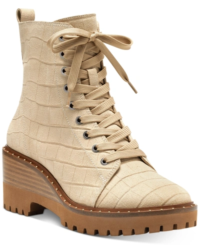 Vince Camuto Women's Debsen Lug Sole Wedge Booties Women's Shoes In Tortilla