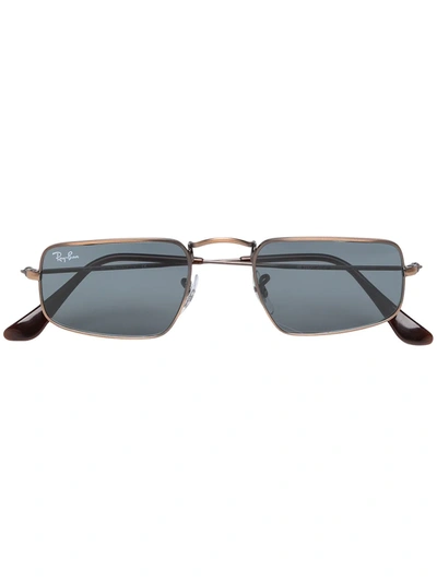 Ray Ban Julie Rectangular-frame Sunglasses In Brown
