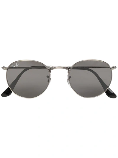 Ray Ban Round Tinted Sunglasses In Black