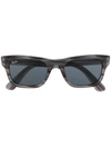 Ray Ban Mr Burbank Rectangular-frame Sunglasses In Blue